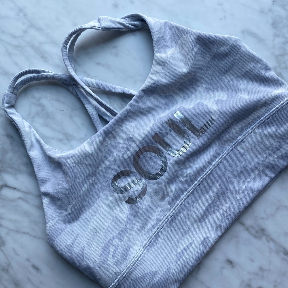 Lululemon SoulCycle Camo Sports Bra - size 8